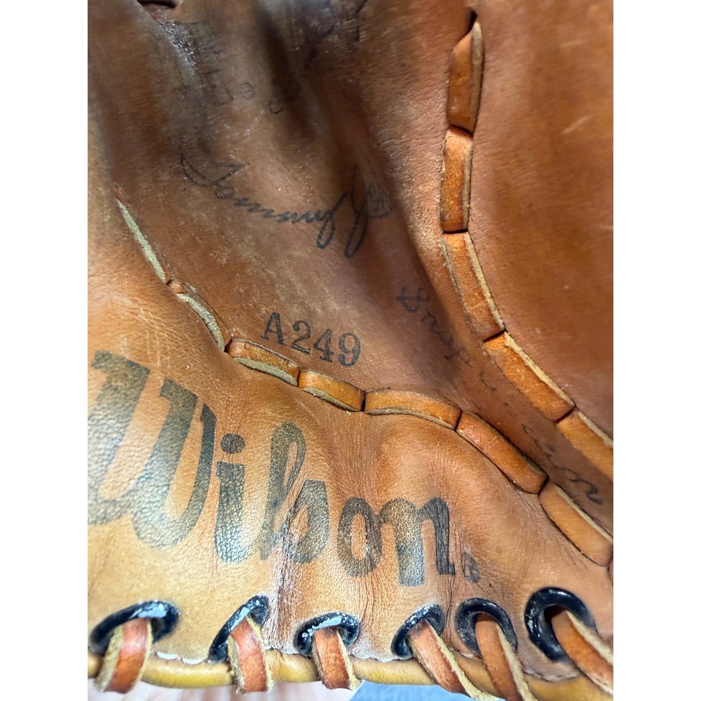 Wilson Baseball Glove Mens Tan‎ A249 Tommy John Endorsed Tri-Trap Vintage - Picture 8 of 10